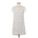Ann Taylor LOFT Casual Dress - Shift: Ivory Jacquard Dresses - Women's Size 6
