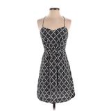 Madewell Casual Dress - Mini Halter Sleeveless: Black Argyle Dresses - Women's Size 0