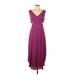 RACHEL Rachel Roy Casual Dress - High/Low: Purple Solid Dresses - Women's Size 12