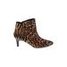 Alfani Ankle Boots: Brown Animal Print Shoes - Women's Size 9 1/2