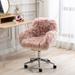Fluffy Office Desk Chair Faux Fur Modern Swivel Armchair Soft Comfy Fuzzy Elegant Accent Makeup Vanity Chairs Gift for Girls