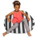 Bean Bag Chair for Kids, Teens, and Adults Includes Removable and Machine Washable Cover, Canvas, 38in(Large)