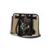 Dasein Leather Tote Bag: Gold Baroque Print Bags