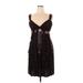 Betsy & Adam by Linda Bernell Cocktail Dress - Formal: Brown Dresses - Women's Size 16