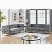 Velvet Sofa for Living Room,Buttons Tufted Square Arm Couch, Modern Couch Upholstered Button and Metal Legs, Sofa Couch