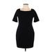 Talbots Casual Dress - Sheath: Black Solid Dresses - Women's Size 12 Petite