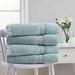 Spirit Linen Super Soft 4 Piece 100% Cotton Bath Towel Set in Gray/Blue | 28 W in | Wayfair 4PCBathTowelSurfSpray