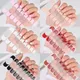 16pieces French Design Semi Cured Nail Gel Strips French Nail Polish Stickers Jelly Glaze White Nude