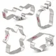 KENIAO Graduation Cookie Cutter Set - 4 PC - Graduation Cap Diploma Graduation Gown and Apple