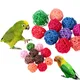 10pc Pet Bird Chewing Toys Bird Rattan Ball Toy for Parrot Budgie Parakeet Cockatiel Chewing Playing