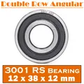 3001-2RS Bearing 12*28*12 mm ( 1 PC ) 3001 2RS Double Row Sealed 3001 RS Angular Contact Ball
