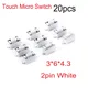 20PCS/LOT 3*6*4.3mm Touch Micro Switch 2 Pin/ Feet Push Button Switches 3X6X4.3 Tact Switch SMD