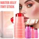 3-in-1 Cheek Lip Tinted Moistured Blush Stick Eyes Cheek Lip Brighten Cream Water Jelly Tint Stick