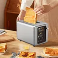 GOOVI EU Stainless Steel Two Slice Toaster Touch Screen Home Automatic Bread Toaster For Breakfast