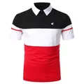 2024 Golf Summer New Patchwork Printed Men's Polo Shirt Fashion Casual Business Polo Neck