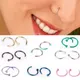 6mm 8mm 10mm Faux Piercing Jewelry Fake Nose Ring Faux Lip Septum Body Jewelry Surgical Steel Nose