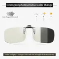 Fishing Square Clip Sunglasses Night Vision Glasses Women Men Anti Glare Vintage Glasses Clip