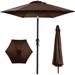 Arlmont & Co. 10Ft Outdoor Steel Market Patio Umbrella W/Crank, Tilt Push Button, 6 Ribs in Blue/Navy | 100 H x 120 W x 120 D in | Wayfair