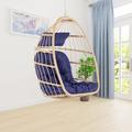 Bay Isle Home™ Outdoor Garden Rattan Egg Swing Chair Hanging Chair Wood | Wayfair A4393D3FD1B44F729F5409239139B0C1