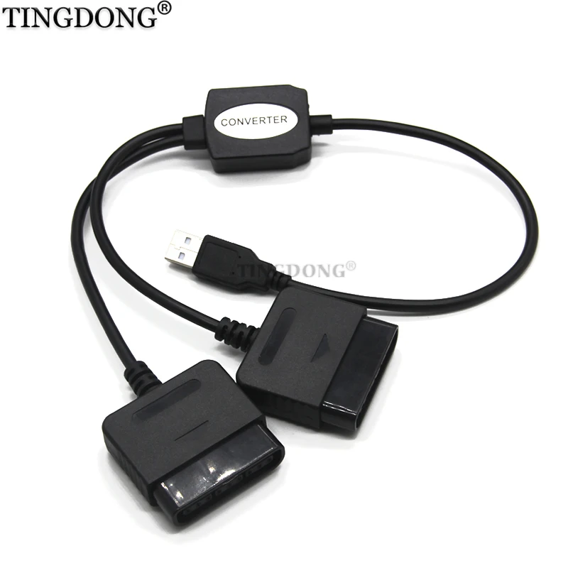 2 in 1 Adapter Konverter Ohne Fahrer für Sony PS1 PS2 Play Station 2 Joypad GamePad Zu PS3 PC USB spiele Controller