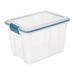 Sterilite Clear Plastic Storage Bin w/Gasket Latch Lid | 17.5 H x 14.375 W x 23.5 D in | Wayfair 12 x 19324306