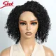 Schlanke lockige Echthaar Perücken für Frauen Deep Wave Remy brasilia nische Haar Perücken 180%