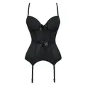 Corset sexy avec bretelles et jarretelles pour femme sous-vêtements lingerie sensuelle bustier