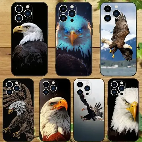 Weißkopf seeadler Tier Telefon hülle für iPhone 15 14 13 12 11 Pro max xs xr x 7 8 plus 12 13 Mini