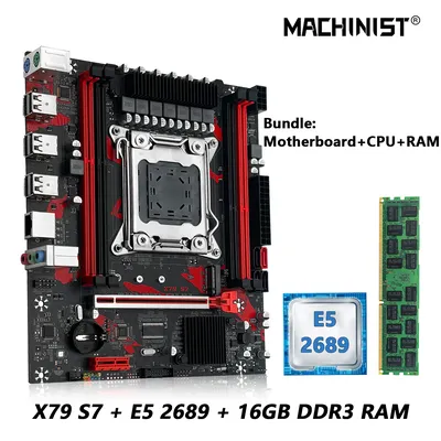 MACHINIST-Combo carte mère X79 avec processeur Intel Xeon E5 2689 LGA 2011 processeur CPU + DDR3