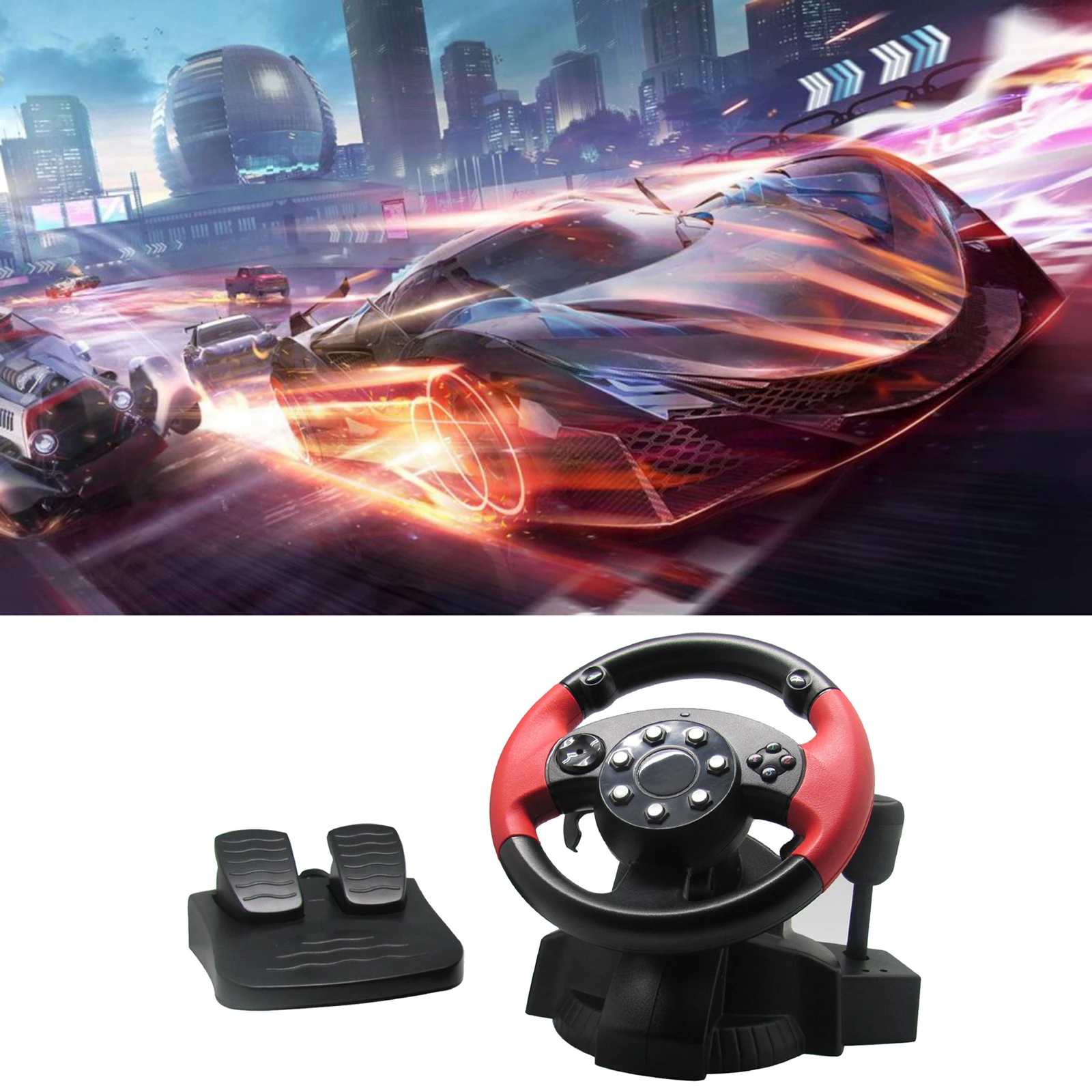 Racing Lenkrad Für PS3 / PS2 Spiel Lenkrad PC Vibration Fernbedienung Räder Stick Für PC
