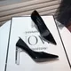 Scarpe per donna 2023 nero su tacco calzature estive da donna Clear Office tacchi alti trasparenti