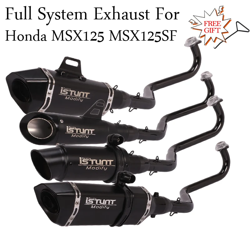 Slip-On Für Honda GROM MSX125 MSX 125 MSX 125 2013 - 2021 Motorrad Auspuff Escape System Ändern Volle moto Schalldämpfer DB Mörder Image
