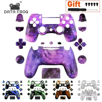 Daten Frosch Ersatz Shell Gehäuse Abdeckung Fall für Playstation 4 Slim Buttons Mod Kit für Sony PS4 Image