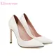 Escarpins de Mariage à Talons Hauts pour Femme Chaussures Glamour Blanc Rouge Grande Taille 10