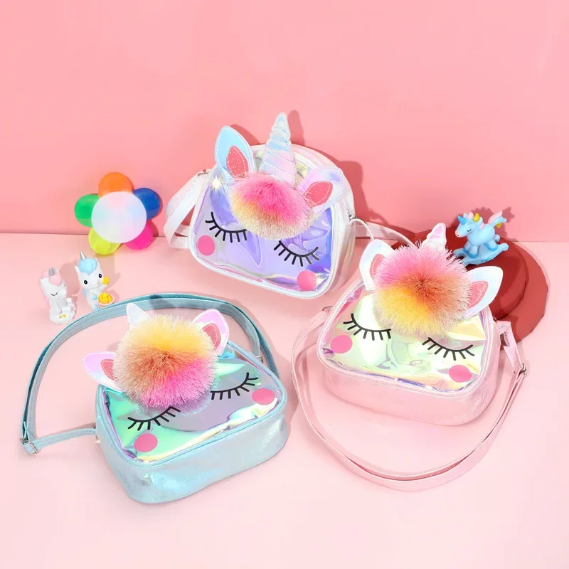 Sac à bandoulière Laser Nairobi Orn pour bébés filles, sac à dos étanche pour tout-petits, sac d'école maternelle pour enfants, mini dessin animé holographique