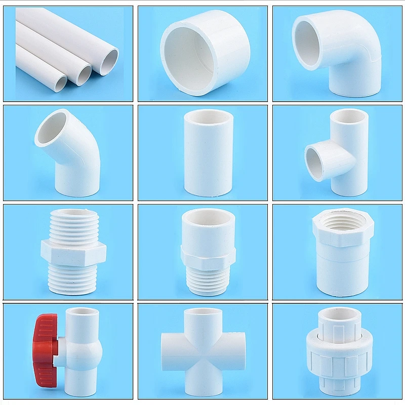 2Pcs 20 ~ 50mm PVC Rohr Direkt T-stück Ellenbogen Union Kreuz Stecker Garten Bewässerung Wasser Rohr Joint Aquarium wate Control Ball Ventil Image