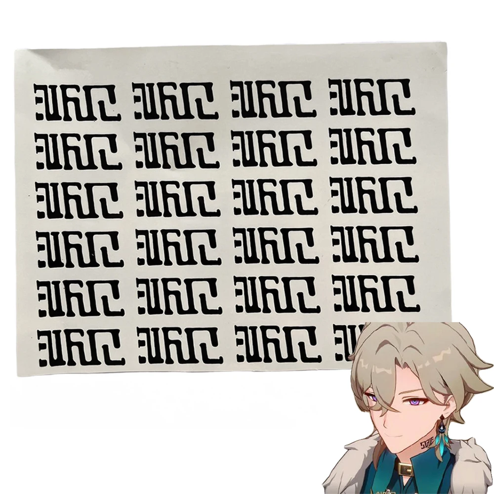 Spiel Honkai: Star Rail Aventurin Tattoo Aufkleber Erwachsene Unisex Wasserdicht Temporäre Kostüm Requisiten Zubehör Image