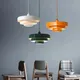 Lampe LED Suspendue au Design Nordique Triple Disponible en Blanc Vert Foncé et Orange Luminaire