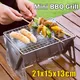 Mini Barbecue Portable T1 Pliable en Acier Inoxydable Poêle à Bois avec Filet pour Camping en Plein