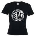 SKA WOMENS T-Coalition-2 Tone Mod Special Madness Skinhead Rude Boy-TANS-XL manches longues ou