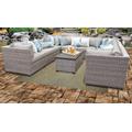 Florence 11 Piece Outdoor Wicker Patio Furniture Set 11a in Beige - TK Classics Florence-11A-Beige