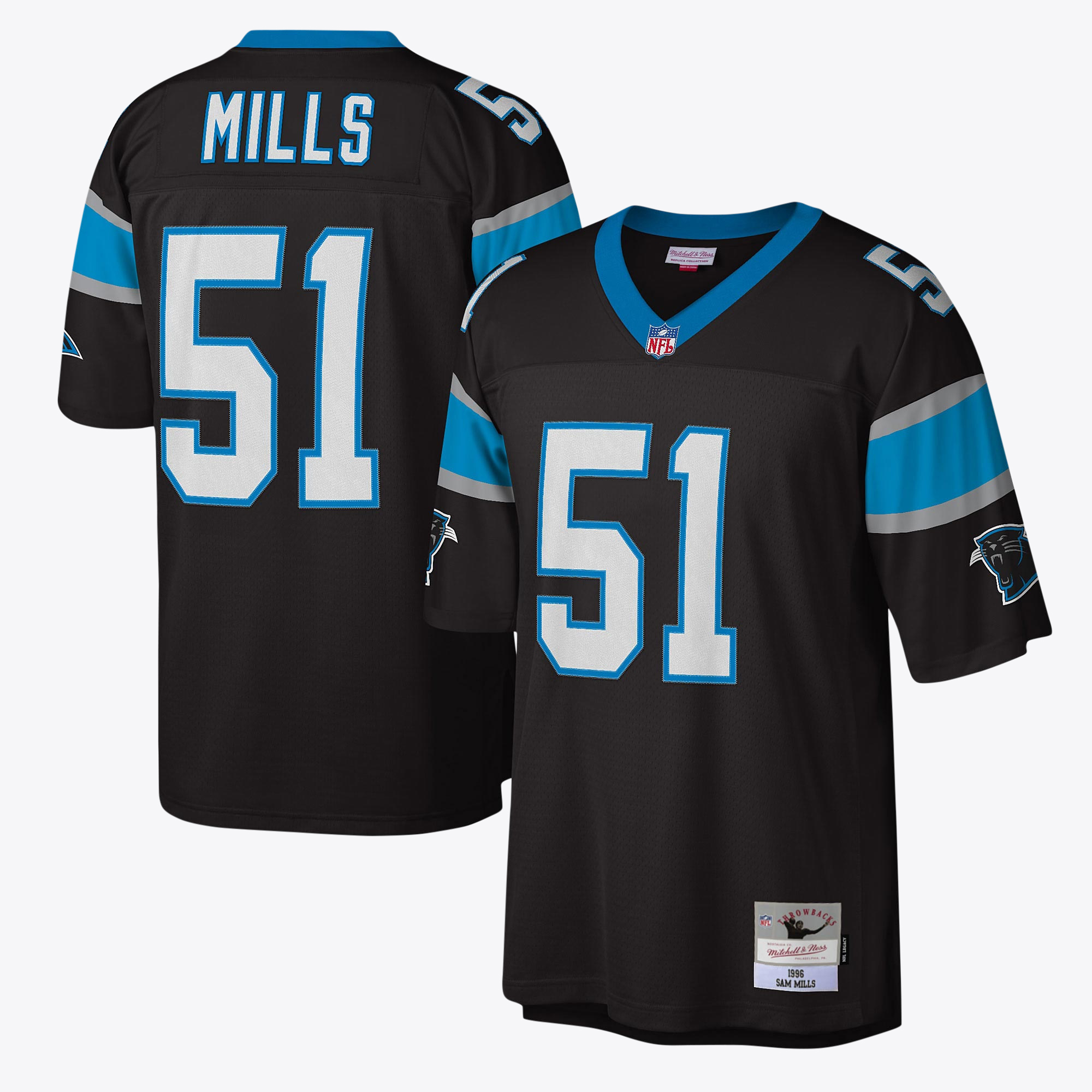 Carolina Panthers Mitchell & Ness Sam Mills 1995 Legacy Jersey - Mens Image