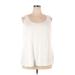 Eileen Fisher Sleeveless Top Ivory Solid Scoop Neck Tops - Women's Size 3X