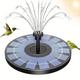 1pc Solar Powered Water Fountain, Solar Fountain Bird Bath Pump With 6 Nozzles, Free Standing Portable Floating Solar Powered Water Fountain Pump For Garden, Pond, Pool, Outdoor And Backyard, 1.5w