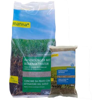 Manna - Rasendünger mit Bodenaktivator 5 kg + 0,25 kg Saat Bodenverbesserer Image