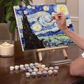 Van Gogh Sun impressionniste kit de peinture acrylique pour adultes peinture bricolage par numéros sur toile cadeau de décoration unique 20 16 pouces