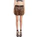 Leopard Print Stretch Silk Satin Pajama Shorts