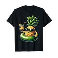 Lustige Ananas-Sonnenbrille Tropical Summer Party T-Shirt