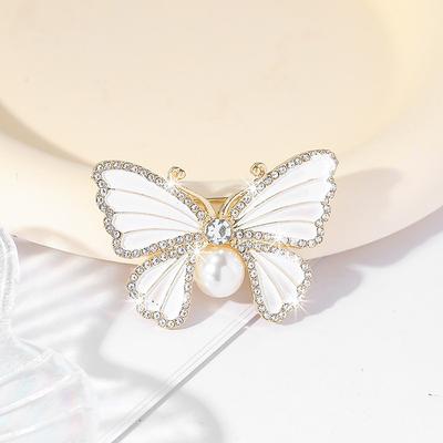 Women's Brooches Retro Butterfly Elegant Stylish Sweet Brooch Jewelry Black White For Office Daily Prom Date Beach