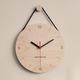 Wall Clock Wall Wooden Battery Operated Bedroom Living Room Office Silent Quartz Modern Creative Rope Home Decoration 12 Inch